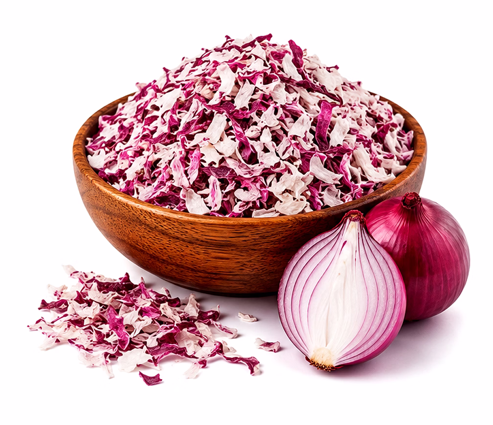 dehydrated red onion flakes