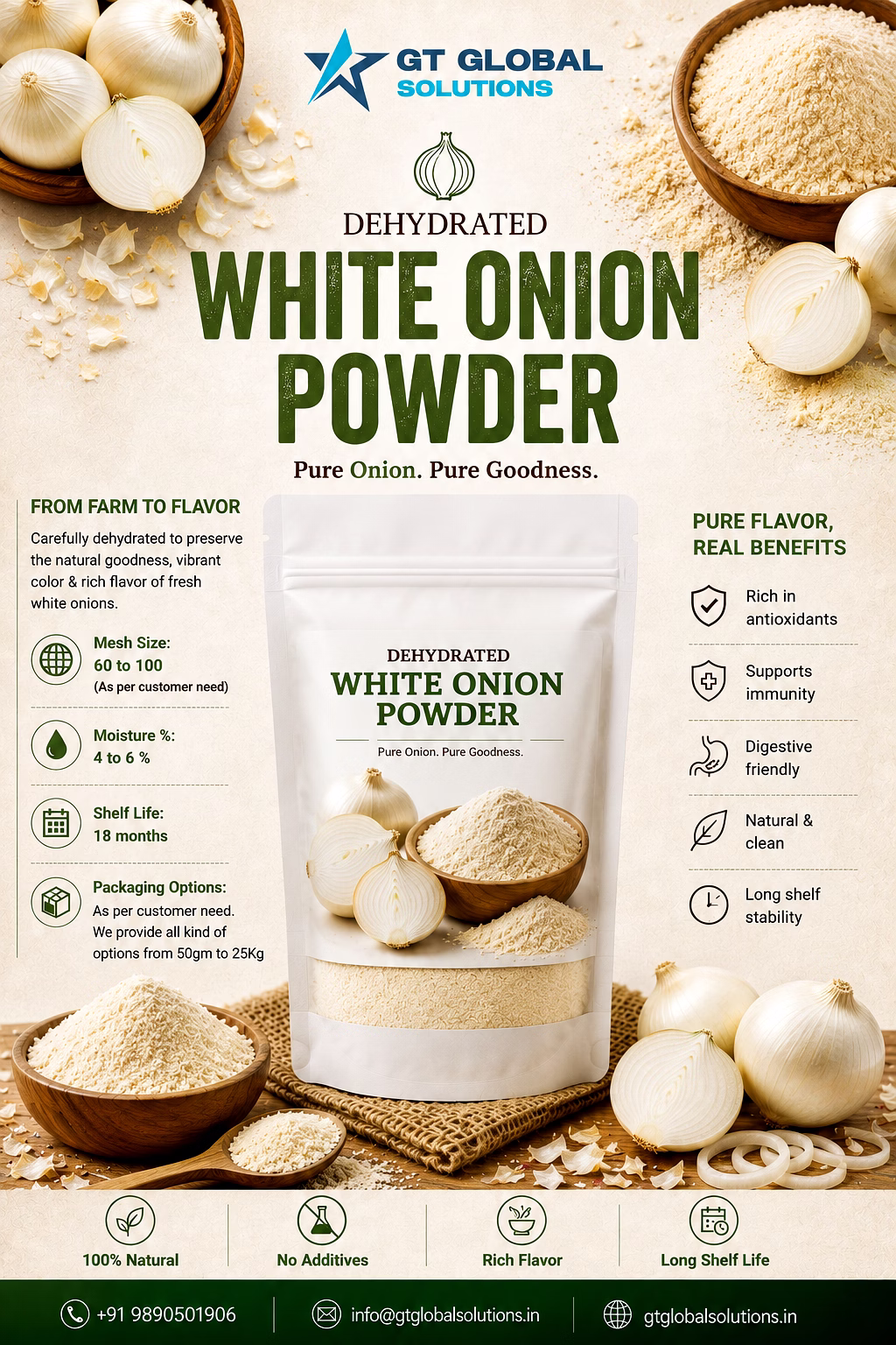 Dehydrated White Onion Powder image 2