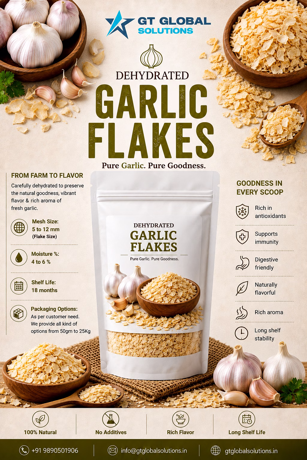 Dehydrated Garlic Flakes image 2