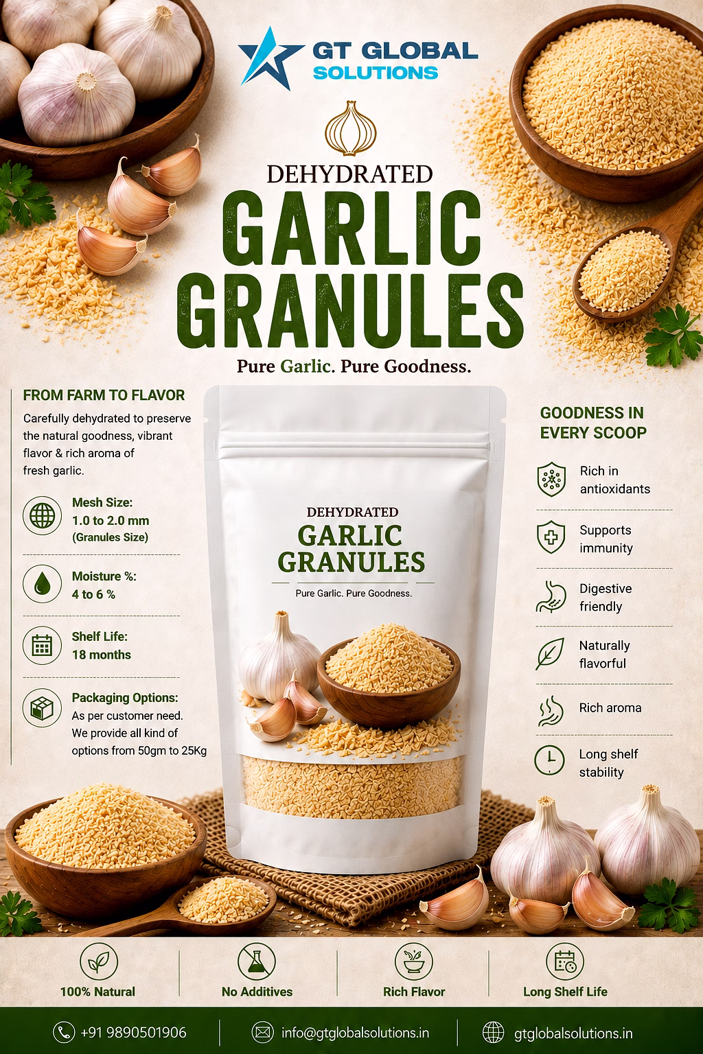 Dehydrated Garlic Granules image 2
