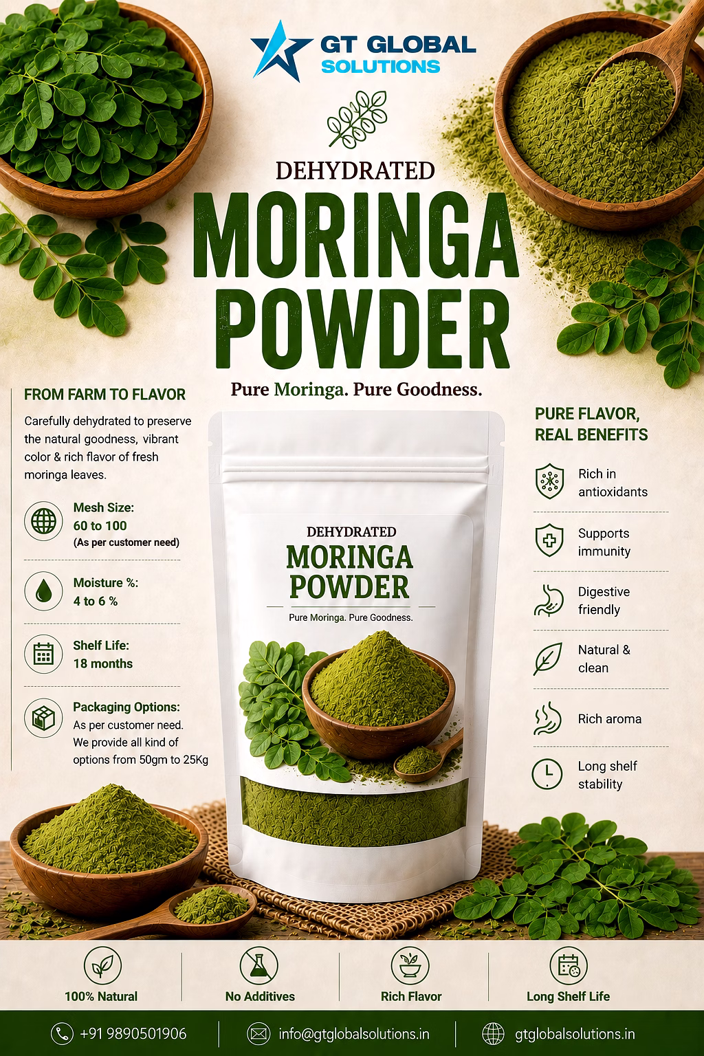 Dehydrated Moringa Leaves Powder image 2