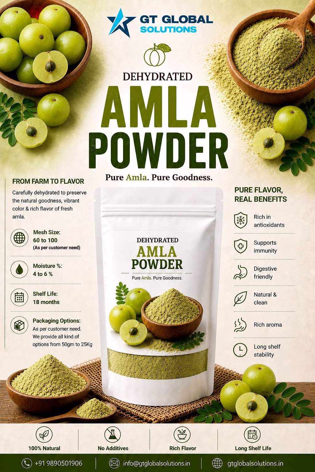 Dehydrated Amla Powder / Indian Gooseberry Powder image 2