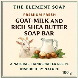 premium goat-milk & rich shea butter bath soap