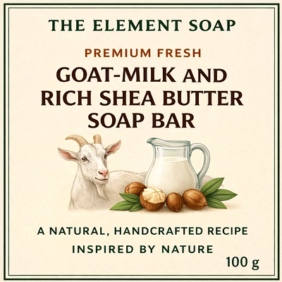 premium goat-milk & rich shea butter bath soap