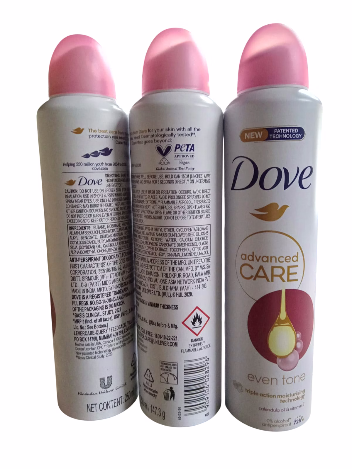 dove deodorant body spray 250ml for women