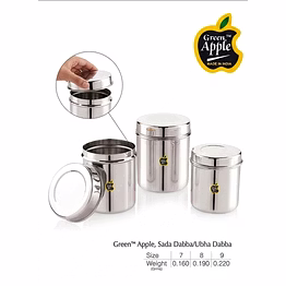 premium stainless steel sober canister (s.s. coil) | kitchen storage dabba by green apple | wholesale