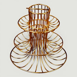 3-tier metal fruit basket stand | iron countertop fruit & vegetable organizer | decorative kitchen storage rack