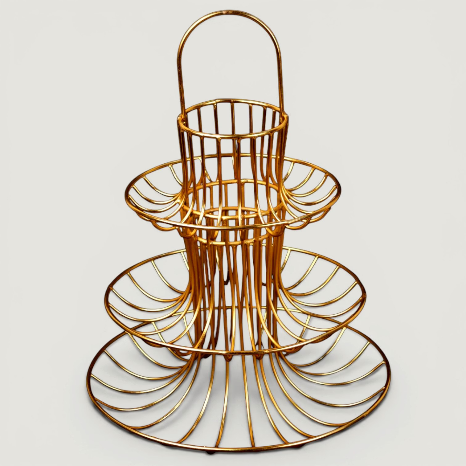 3-Tier Metal Fruit Basket Stand | Iron Countertop Fruit & Vegetable Organizer | Decorative Kitchen Storage Rack image 4