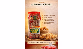 PEANUT CHIKKI 15G X 40 PCS JAR