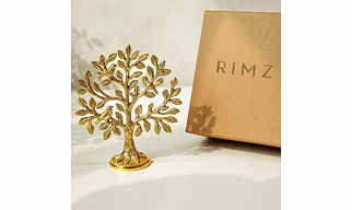 100% Pure Brass Kalpvriksh Tree with Birds | Kalpavriksha Tree of Life Showpiece for Table Decor (5.9 inch) | kalpvriksha Vastu & Fengshui Decor, Home & Puja Temple Ornament, Good Luck Gift