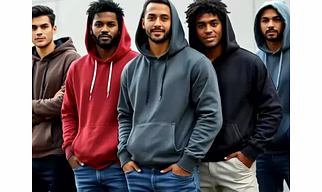 Fabric 100% Cotton solid Hoodies