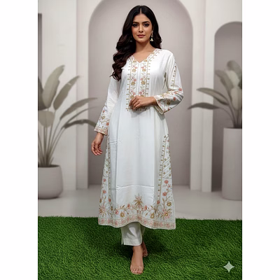 women's roman silk printed kurti pant dupatta set
