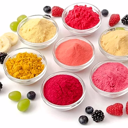 raw fruits and supplements powders
