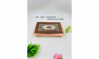 WOODEN COPPER PUJA CHOWKI