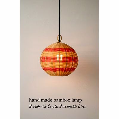 handmade bamboo lamp