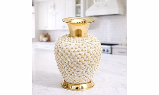 Handcrafted Brass Flower Vase for Elegant Home Decor