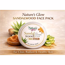 natures glow sandalwood face pack