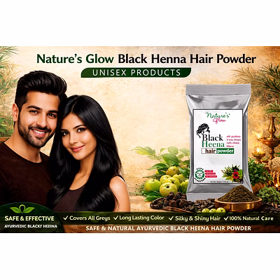 natures glow black henna hair color