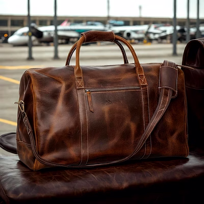 leather travel bag