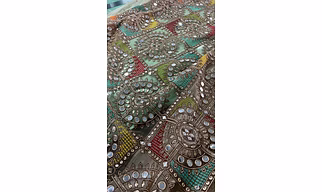 chiku net colourful embroidery
