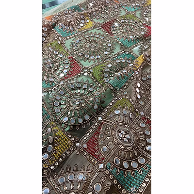 chiku net colourful embroidery