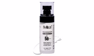 Bellizzi SPF 50 PA++++ Sunscreen Lotion | Broad Spectrum UVA and UVB Protection | With Niacinamide, Alpha Arbutin as well as Ascorbic Acid | Lightweight, No White Cast | For All Skin Types | 50 ml