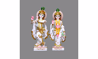 Marble Radha Krishna Statue