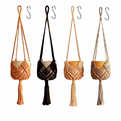macrama plant hanger; premium quality home decor items for living room and balcony