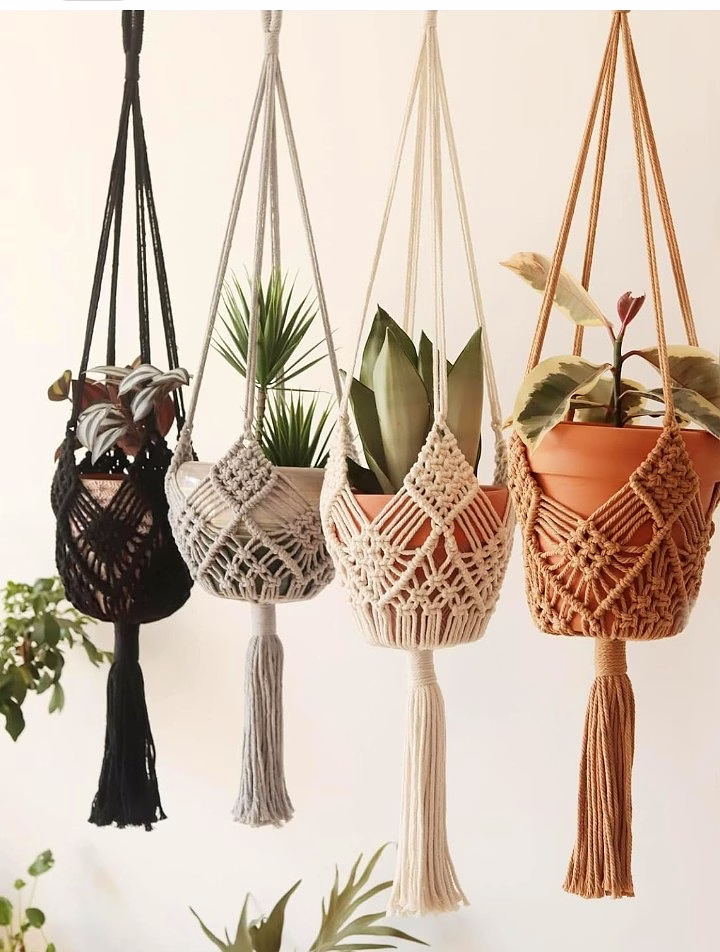 Macrama Plant Hanger; premium quality home decor items for living room and balcony image 2