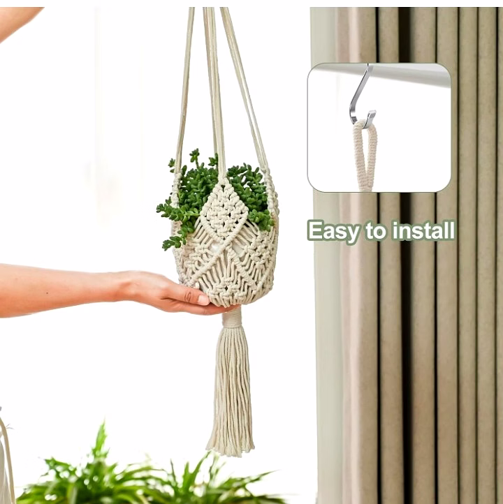 Macrama Plant Hanger; premium quality home decor items for living room and balcony image 6
