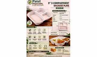 9” 3CP Meal Tray