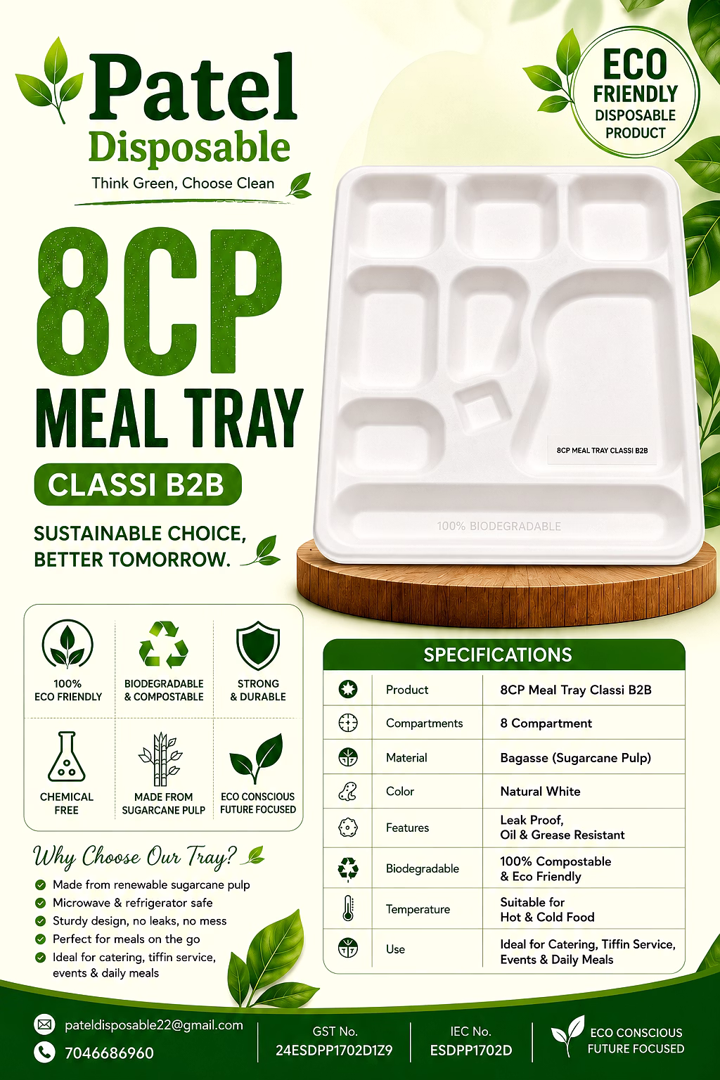 8cp meal tray