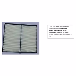 mahindra cabin air filter or particle filter hvac