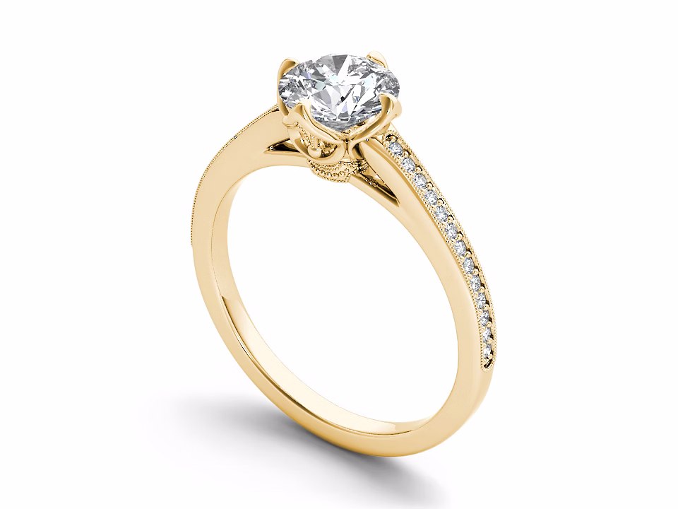 Gold and Diamond Ring image 2