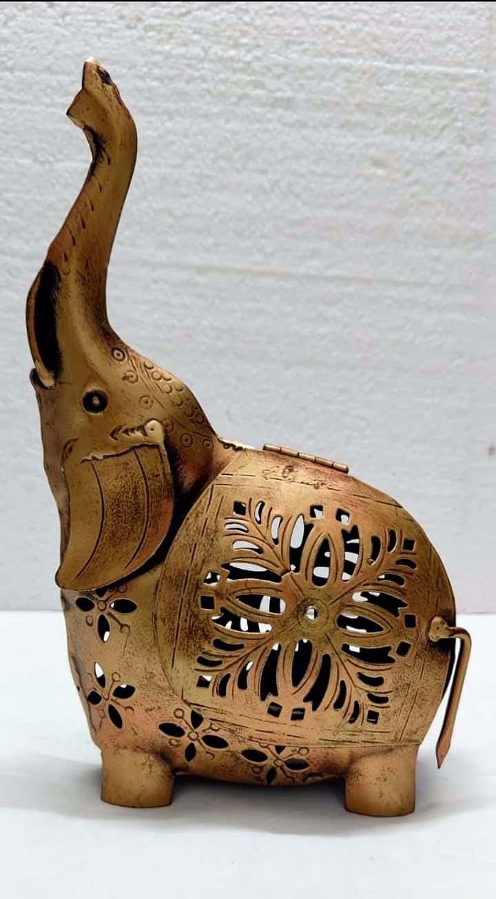 elephant diya holder pair