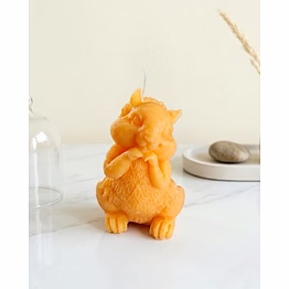 golden squirrel whisper candle: sculpted forest friend candle