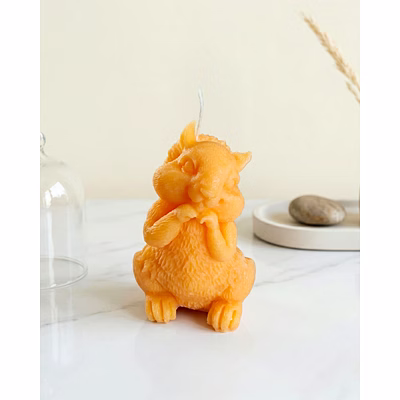 golden squirrel whisper candle: sculpted forest friend candle