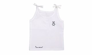 We’ar Natural new born baby top - aloe Vera white