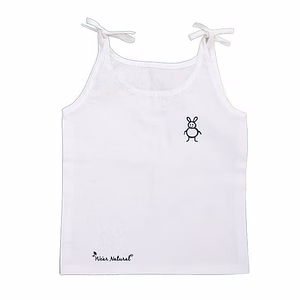 We’ar Natural new born baby top - aloe Vera white