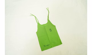 We’ar Natural New Born baby Top- Basil Green