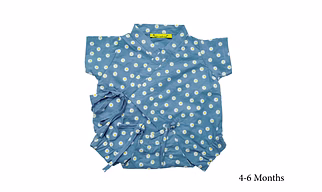 We’ar Natural Baby dress Onesie- Royal Blue