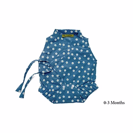 we’ar natural baby dress onesie sleeveless- royal blue