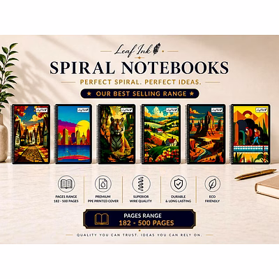 premium ppe cover spiral notebooks