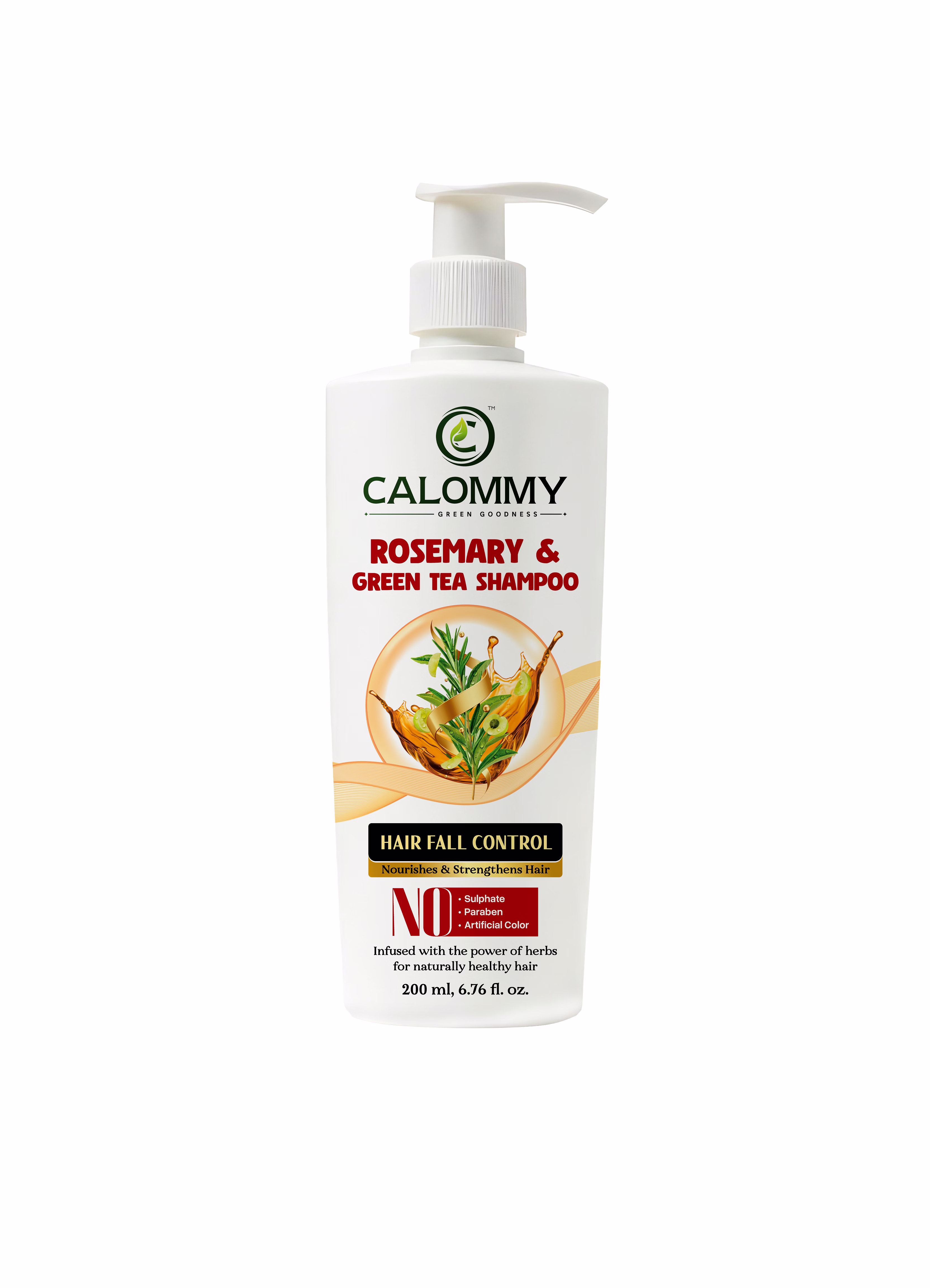 calommy rosemary & green tea shampoo