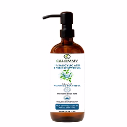calommy 1% salicylic acid & neem shower gel