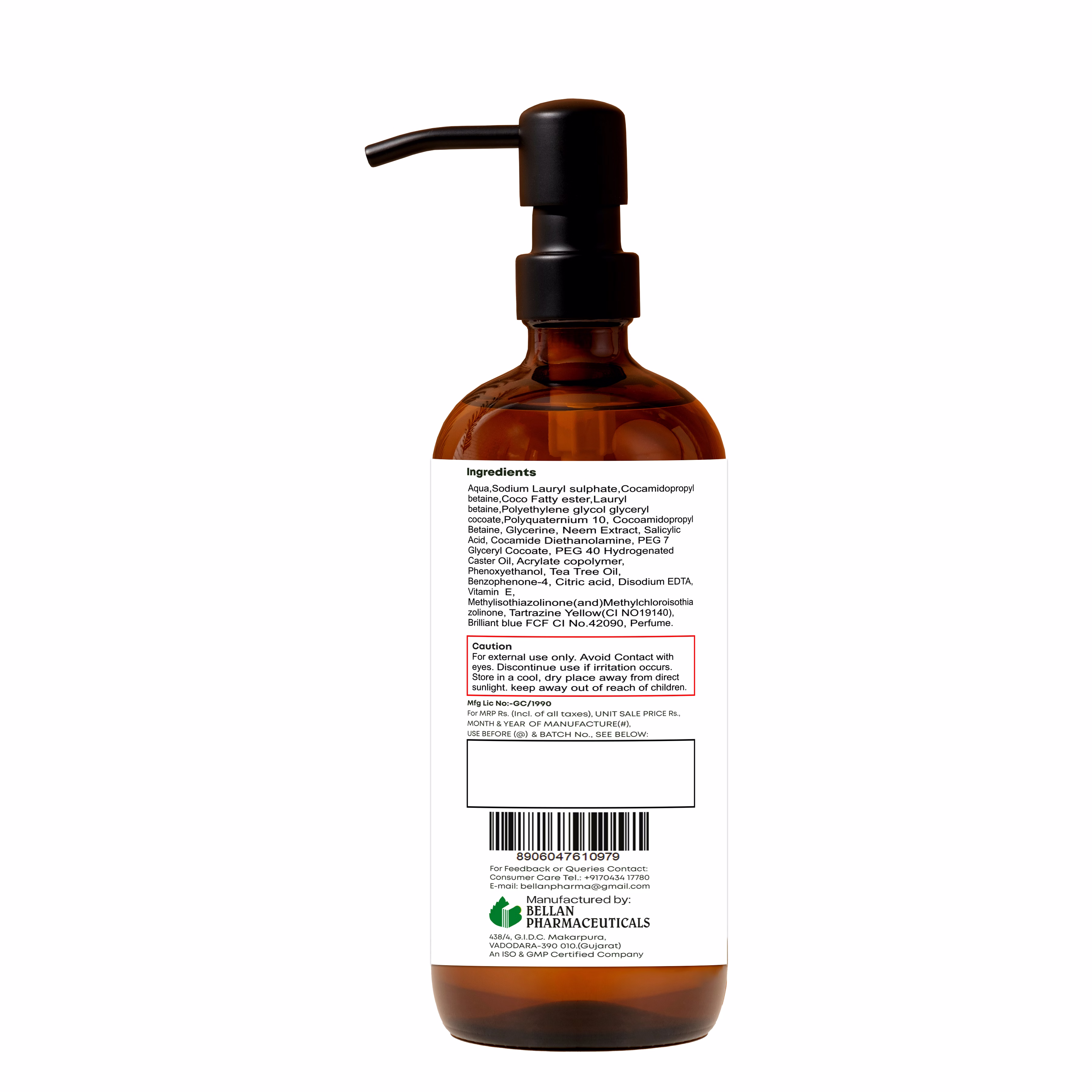 Calommy 1% Salicylic acid & Neem Shower Gel image 2