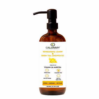 calommy refeshing lemon & green tea shower gel