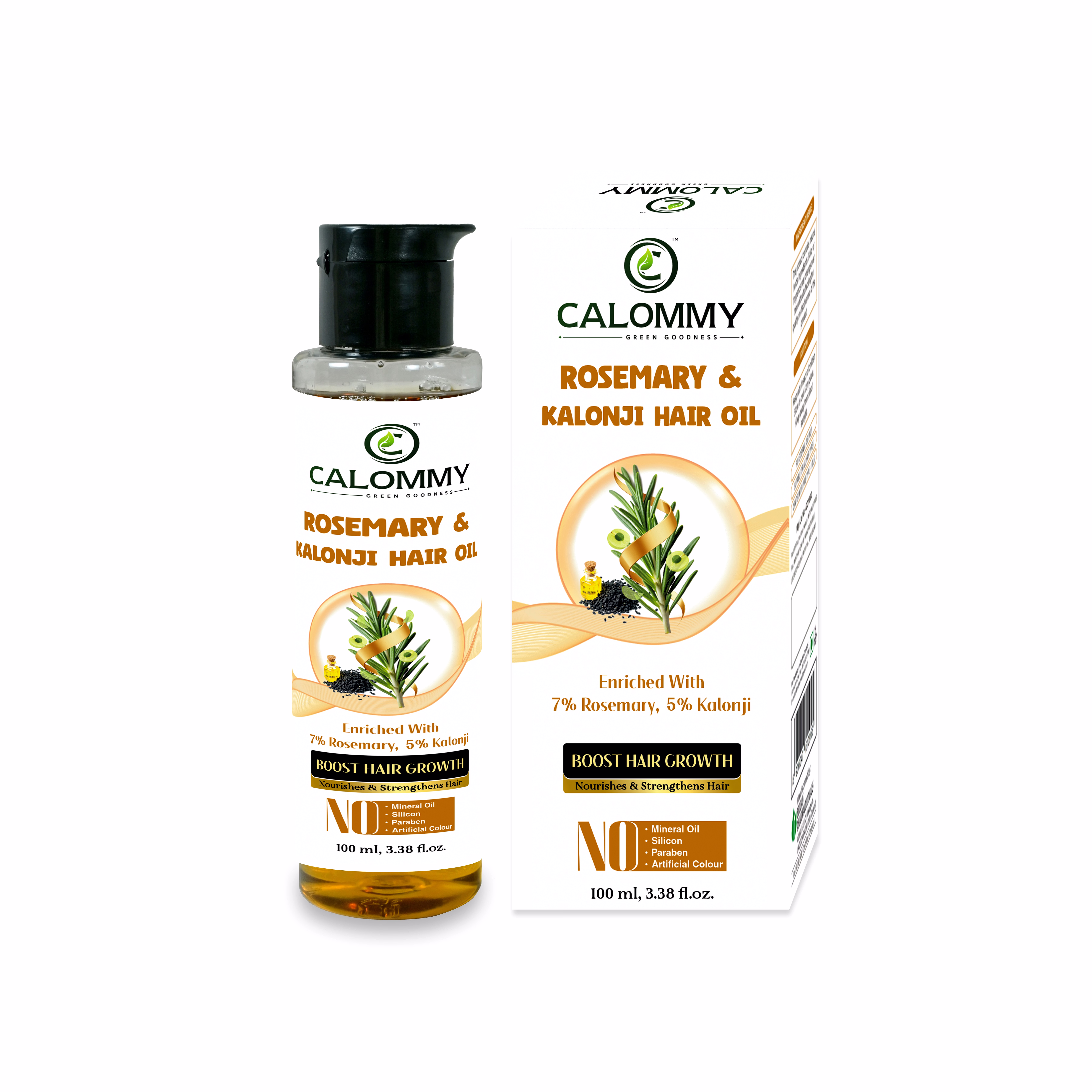 calommy rosemary & kalonji hair oil