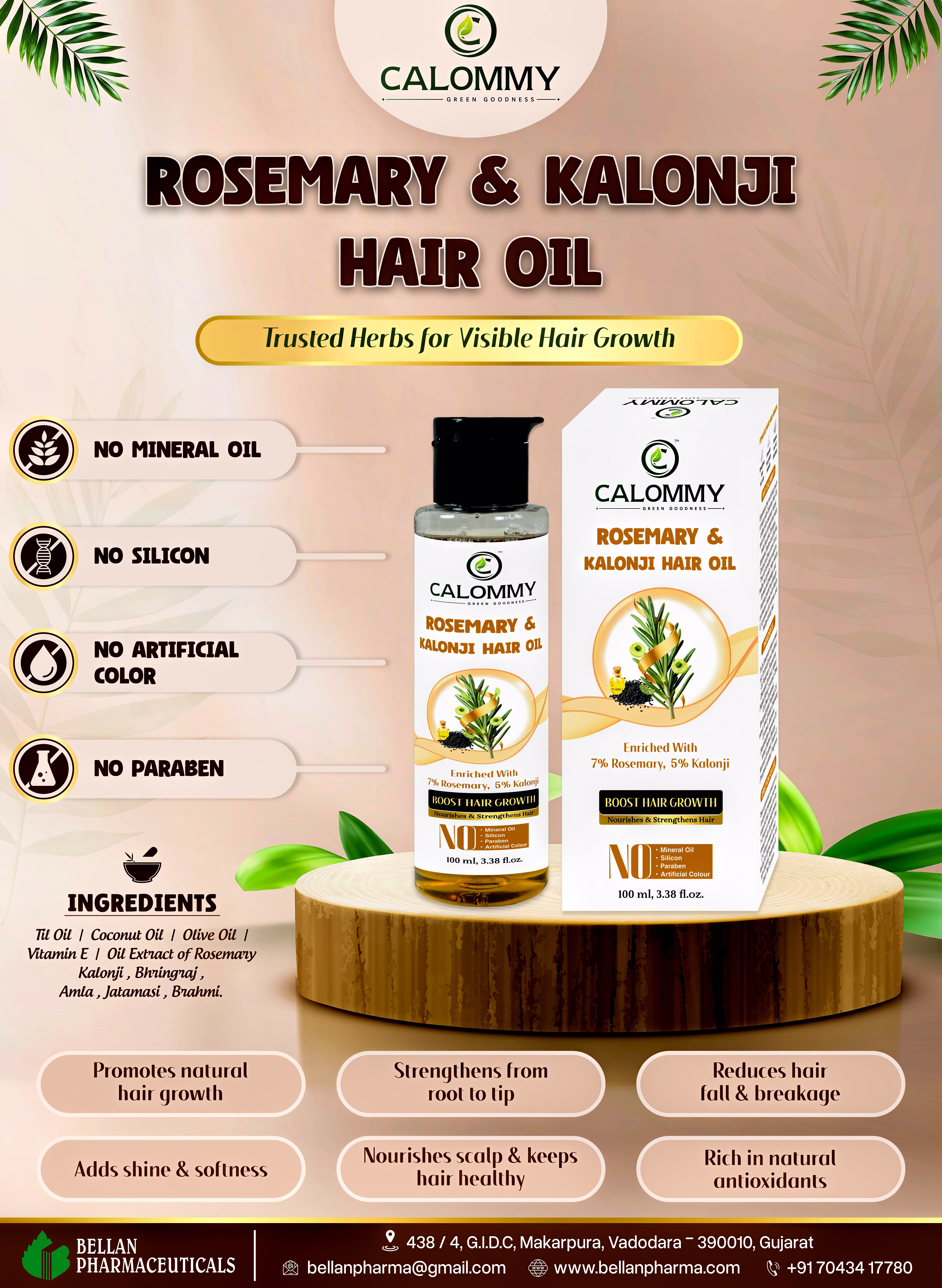 Calommy Rosemary & Kalonji Hair Oil image 3