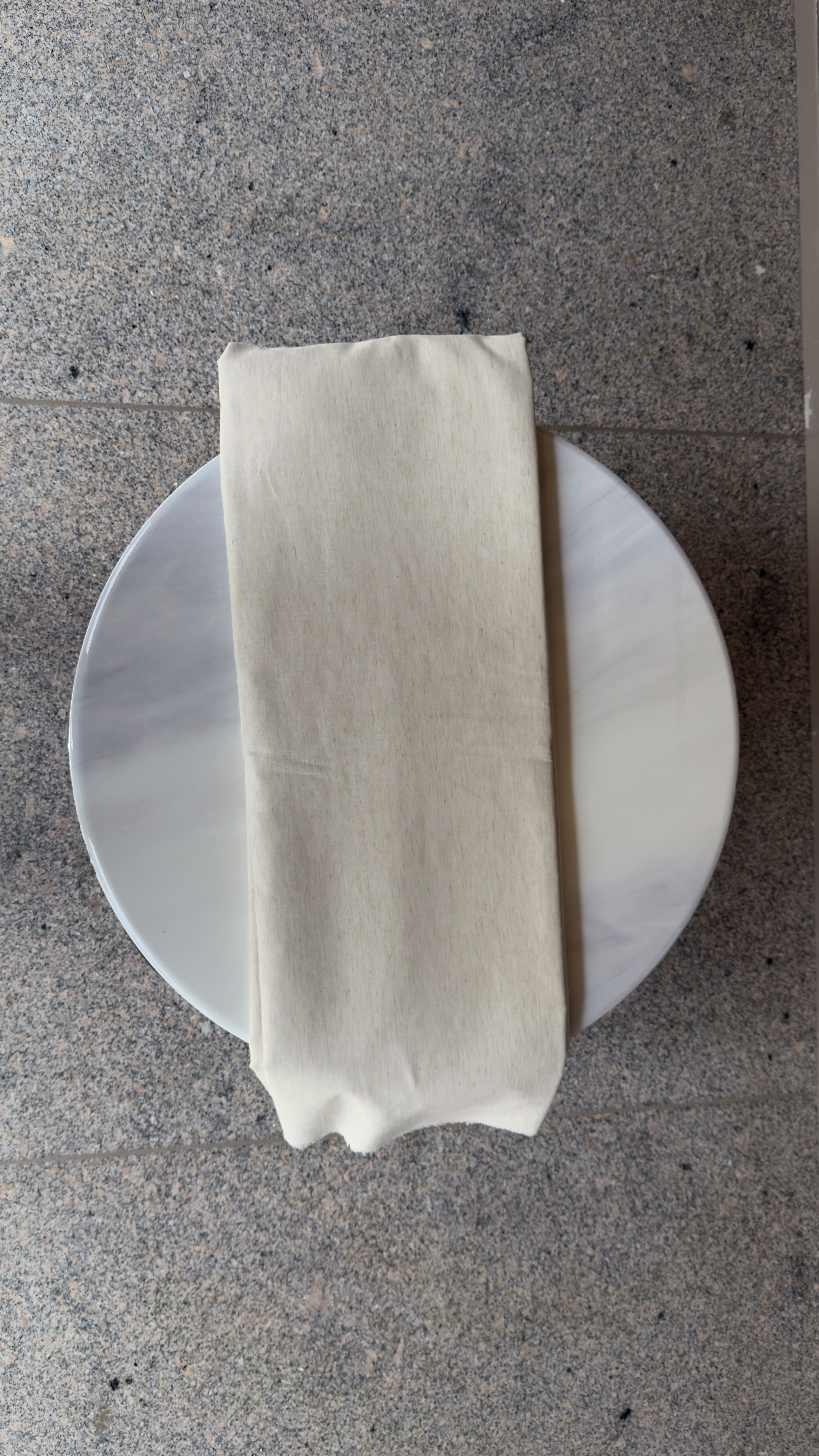 v02 | poly-linen bleached fabric – 80/20 | 100 gsm | 58" w